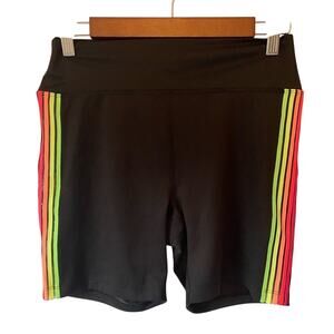 VICTORIA'S Secret Pink Women's Med Ultimate Classic Colorful Rainbow Bike Shorts